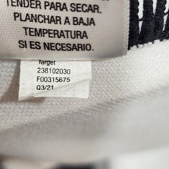 Target Swim Top Bikini Top Black‎ and White Ribbed Size Large - Picture 5 of 5